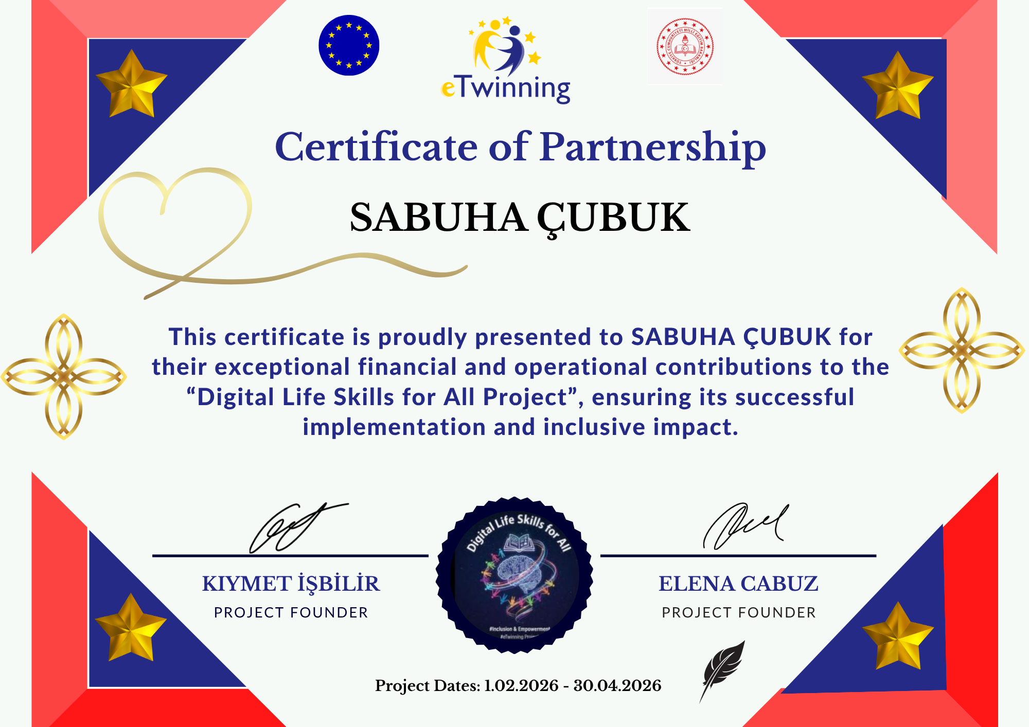 Certificate of Partnership - Sabuha Çubuk