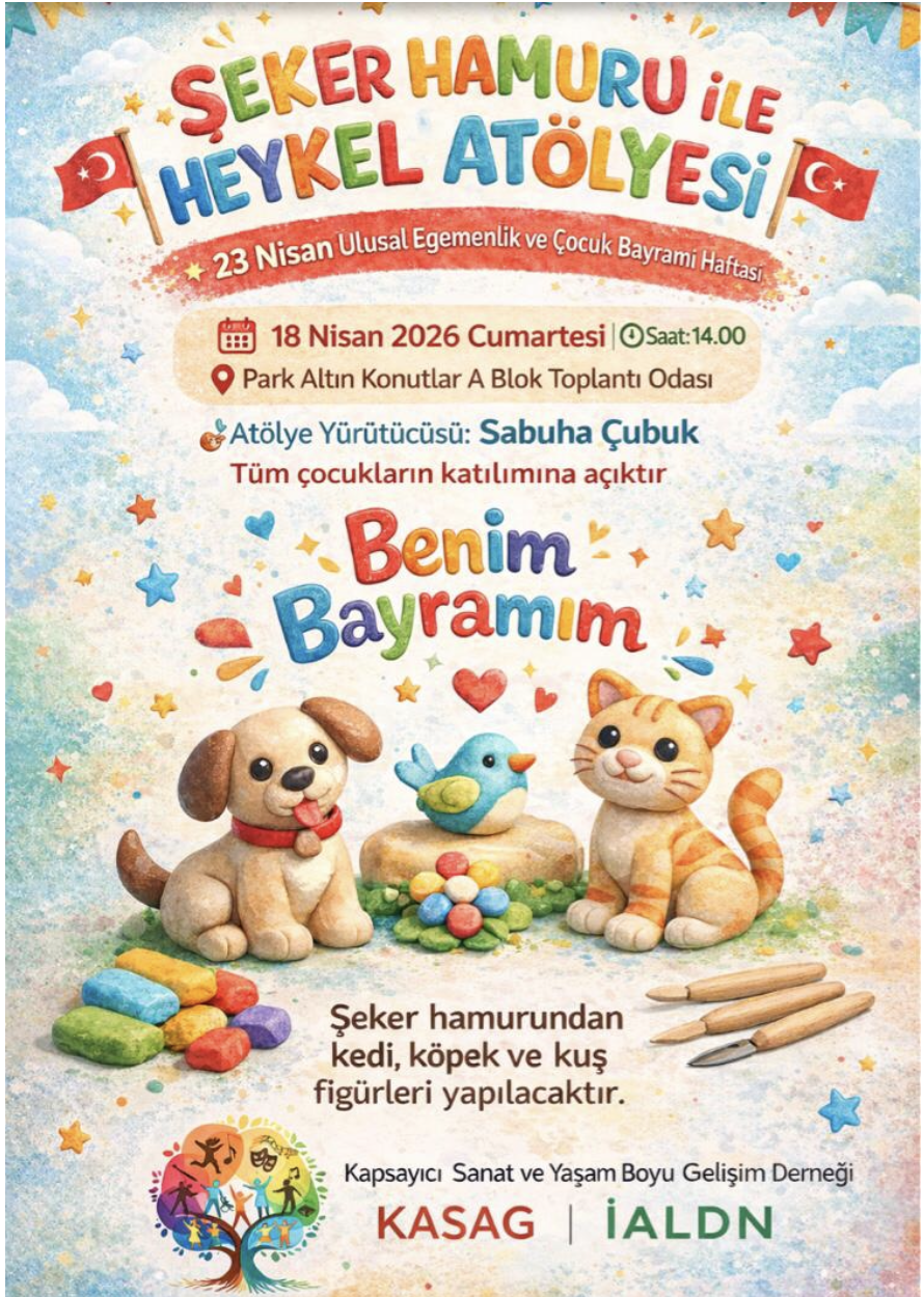 KASAG Çocuklar İçin Şeker Hamuru ile Heykel Atölyesi Afişi